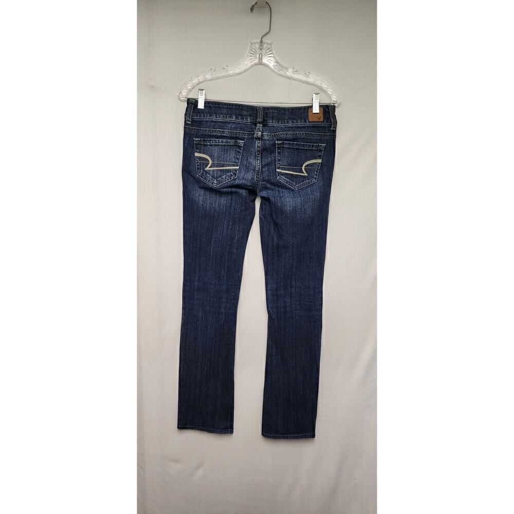 AE American Eagle Blue Artist Low Rise Stretch Bootcut Denim Jeans Size 4R - Picture 3 of 7